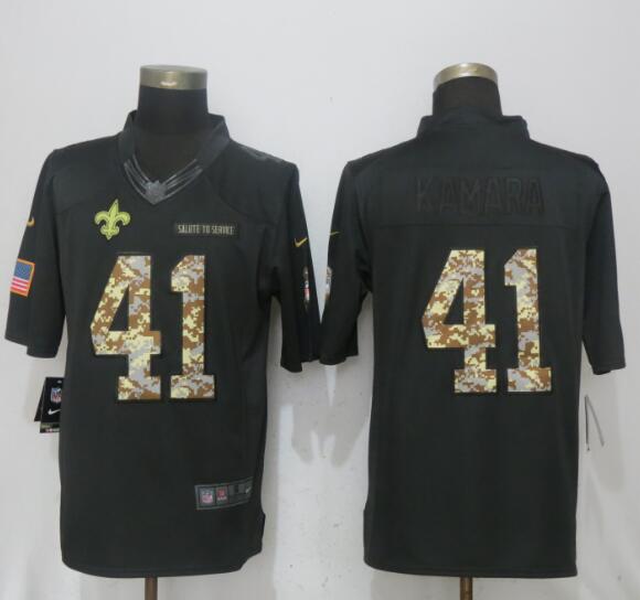  Saints 41 Alvin Kamara Anthracite Salute To Service Limited Jersey