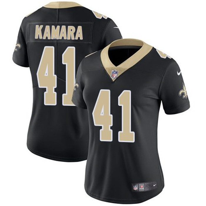  Saints 41 Alvin Kamara Black Women Vapor Untouchable Limited Jersey