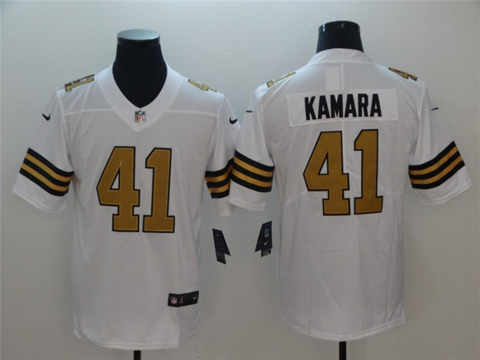  Saints 41 Alvin Kamara White Color Rush Limited Jersey