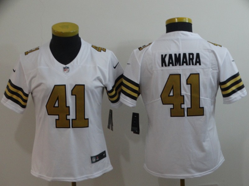  Saints 41 Alvin Kamara White Women Color Rush Limited Jersey