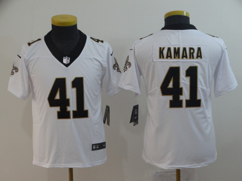  Saints 41 Alvin Kamara White Youth Vapor Untouchable Limited Jersey