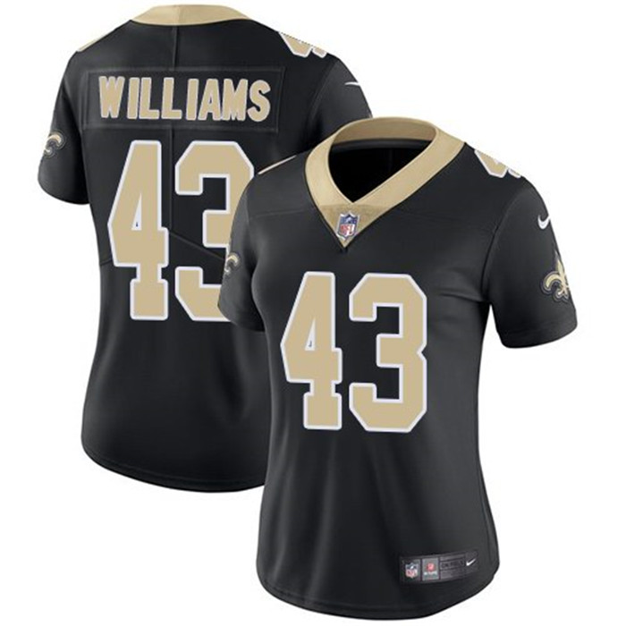  Saints 43 Marcus Williams Black Women Vapor Untouchable Limited Jersey