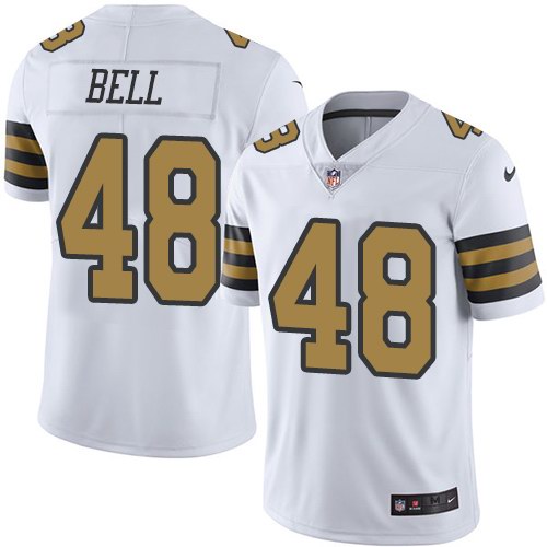  Saints 48 Vonn Bell White Color Rush Limited Jersey