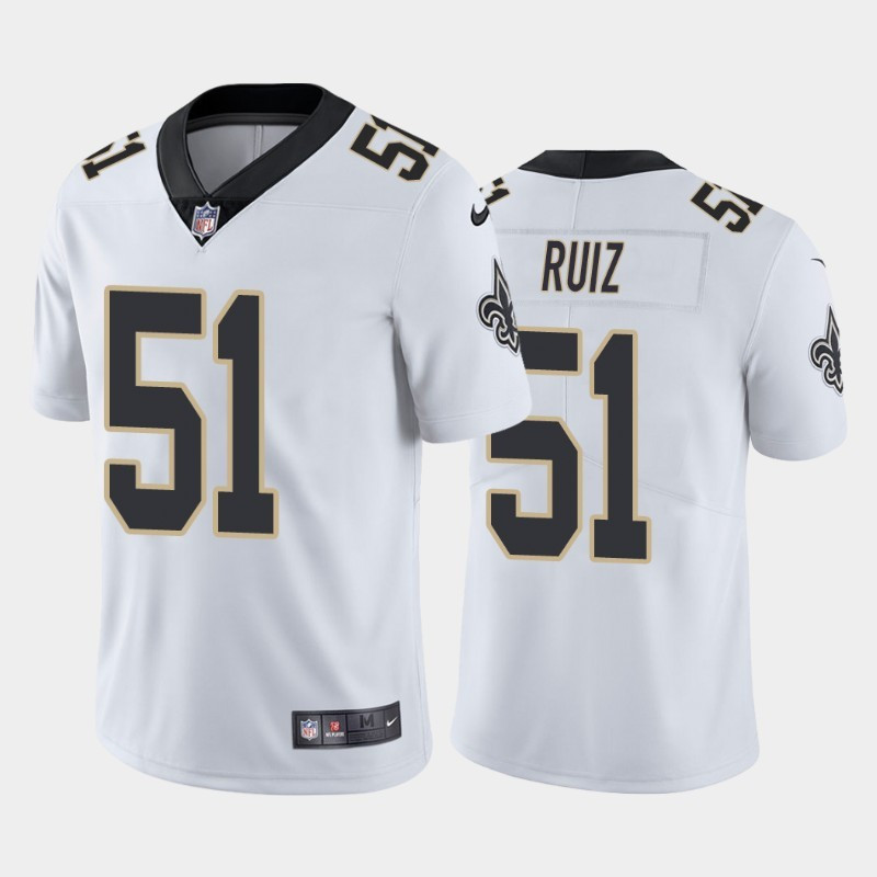 Nike Saints 51 Cesar Ruiz White 2020 NFL Draft First Round Pick Vapor Untouchable Limited Jersey