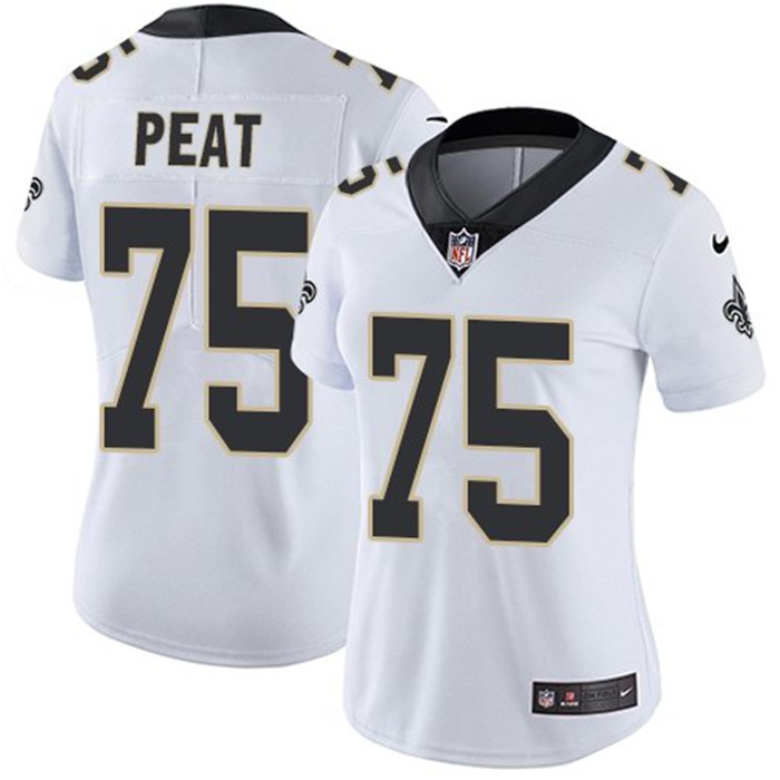  Saints 75 Andrus Peat White Women Vapor Untouchable Limited Jersey