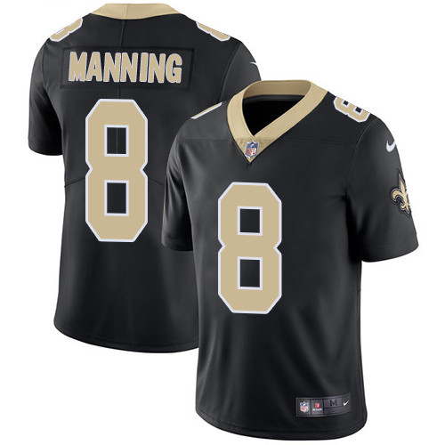  Saints 8 Archie Manning Black Vapor Untouchable Player Limited Jersey