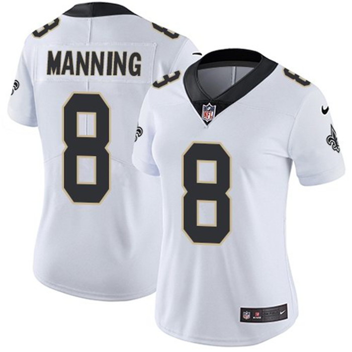  Saints 8 Archie Manning White Women Vapor Untouchable Limited Jersey