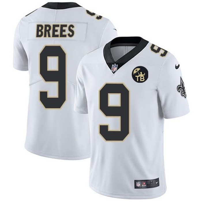  Saints 9 Drew Brees White Youth w Tom Benson Patch Vapor Untouchable Limited Jersey