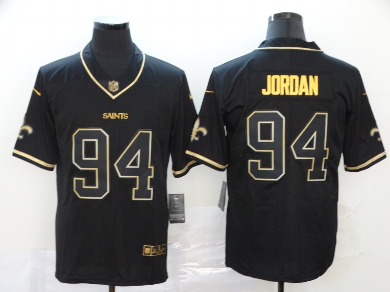Nike Saints 94 Cameron Jordan Black Gold Throwback Vapor Untouchable Limited Jersey