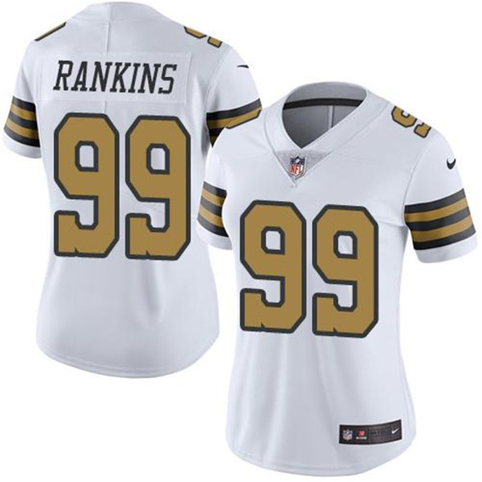  Saints 99 Sheldon Rankins White Women Color Rush Limited Jersey