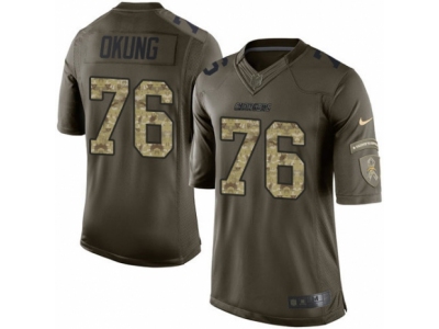  San Diego Chargers 76 Russell Okung Limited Green Salute to Service NFL Jersey