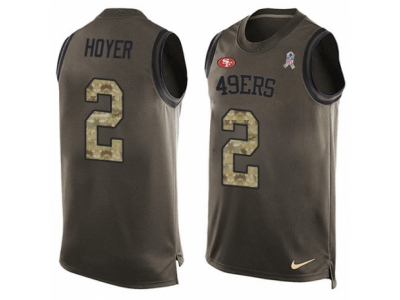 San Francisco 49ers 2 Brian Hoyer Limited Green Salute to Service Tank Top NFL Jersey