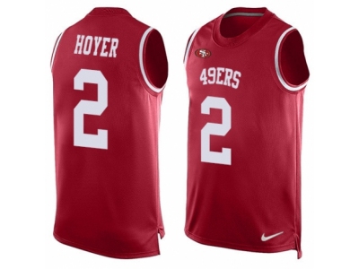  San Francisco 49ers 2 Brian Hoyer Limited Red Player Name Number Tank Top NFL Jersey