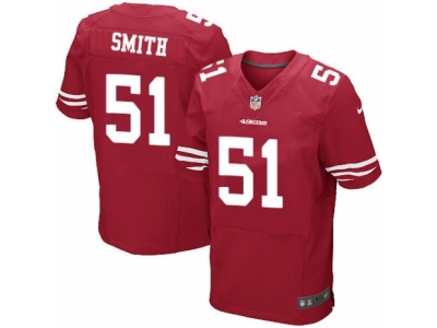 San Francisco 49ers 51 Malcolm Smith Elite Red Team Color NFL Jersey