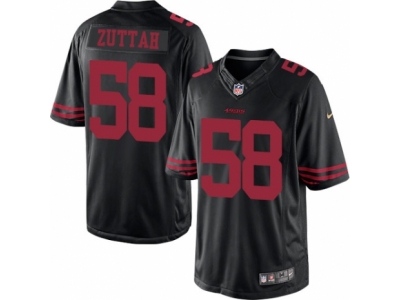  San Francisco 49ers 58 Jeremy Zuttah Limited Black NFL Jersey