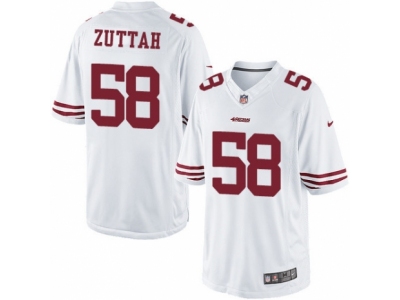  San Francisco 49ers 58 Jeremy Zuttah Limited White NFL Jersey