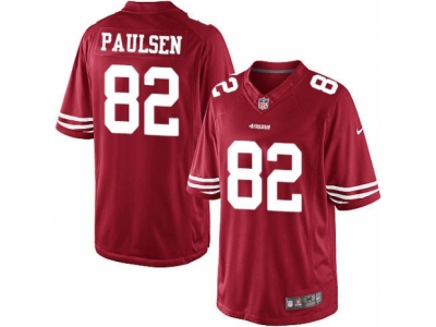  San Francisco 49ers 82 Logan Paulsen Limited Red Team Color NFL Jersey