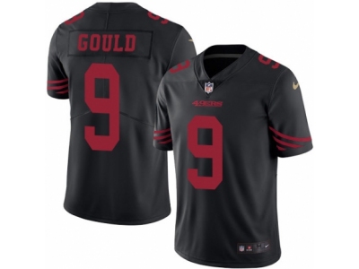  San Francisco 49ers 9 Robbie Gould Limited Black Rush NFL Jersey