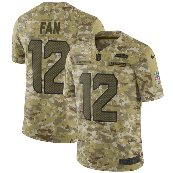  Seahawks 12 Fan Salute To Service Limited Jersey