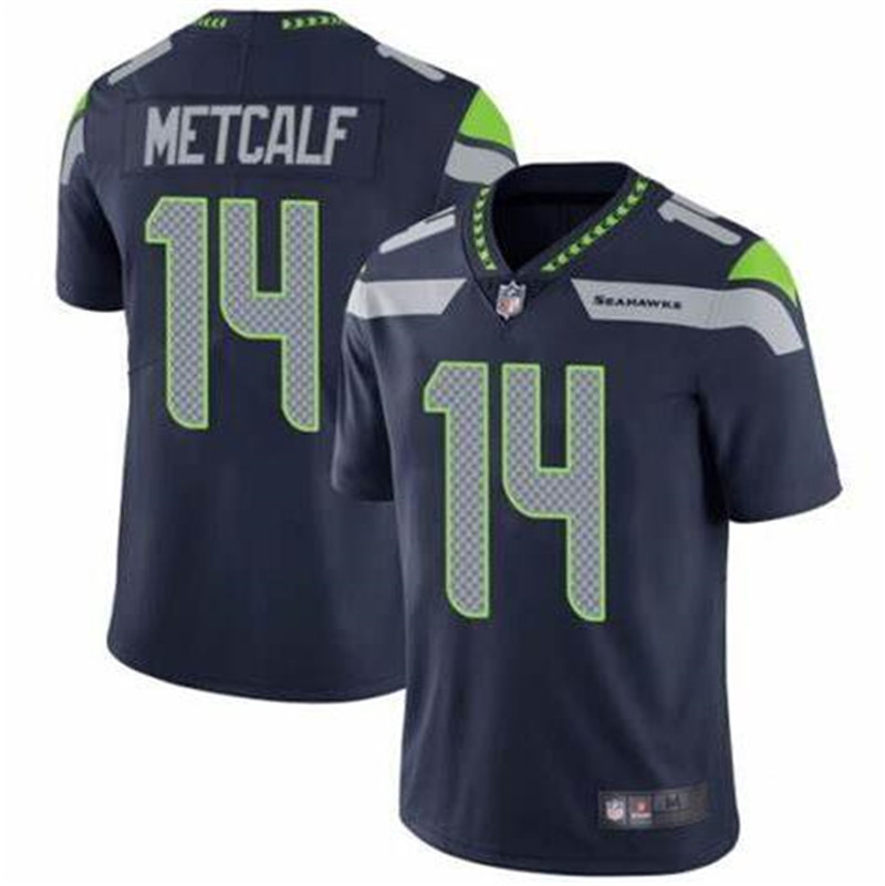 Nike Seahawks 14 DK Metcalf Navy Nike Vapor Untouchable Limited Jersey