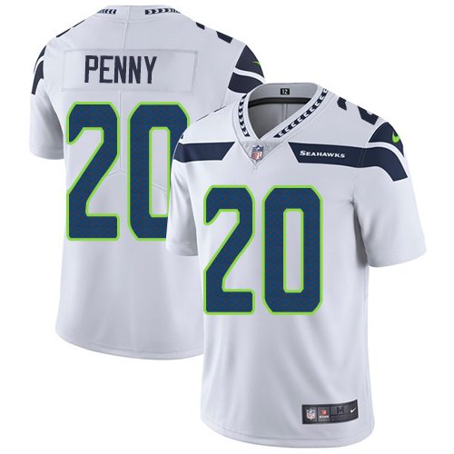  Seahawks 20 Rashaad Penny White Vapor Untouchable Limited Jersey