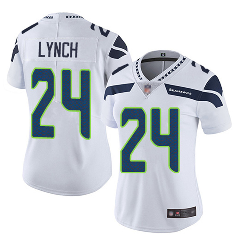 Nike Seahawks 24 Marshawn Lynch White Women Vapor Untouchable Limited Jersey