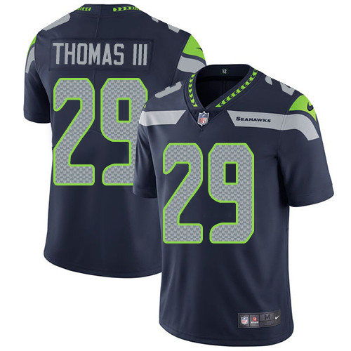  Seahawks 29 Earl Thomas III Navy Vapor Untouchable Player Limited Jersey