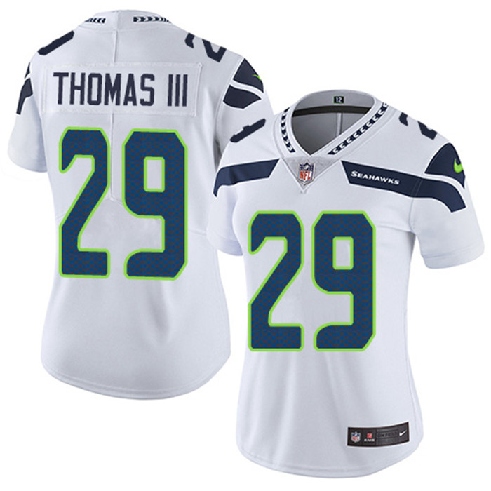  Seahawks 29 Earl Thomas III White Women Vapor Untouchable Limited Jersey