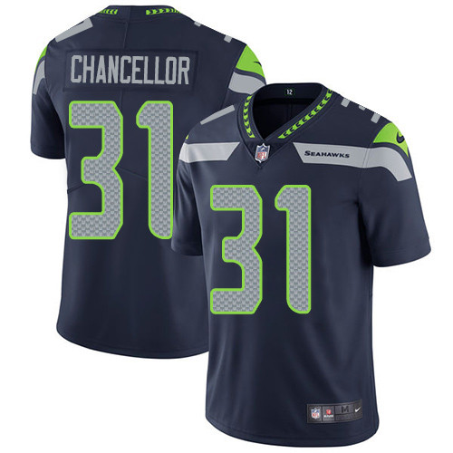  Seahawks 31 Kam Chancellor Navy Vapor Untouchable Player Limited Jersey