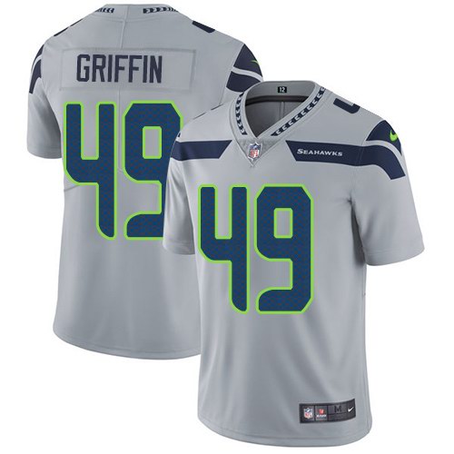  Seahawks 49 Shaquem Griffin Grey Vapor Untouchable Limited Jersey