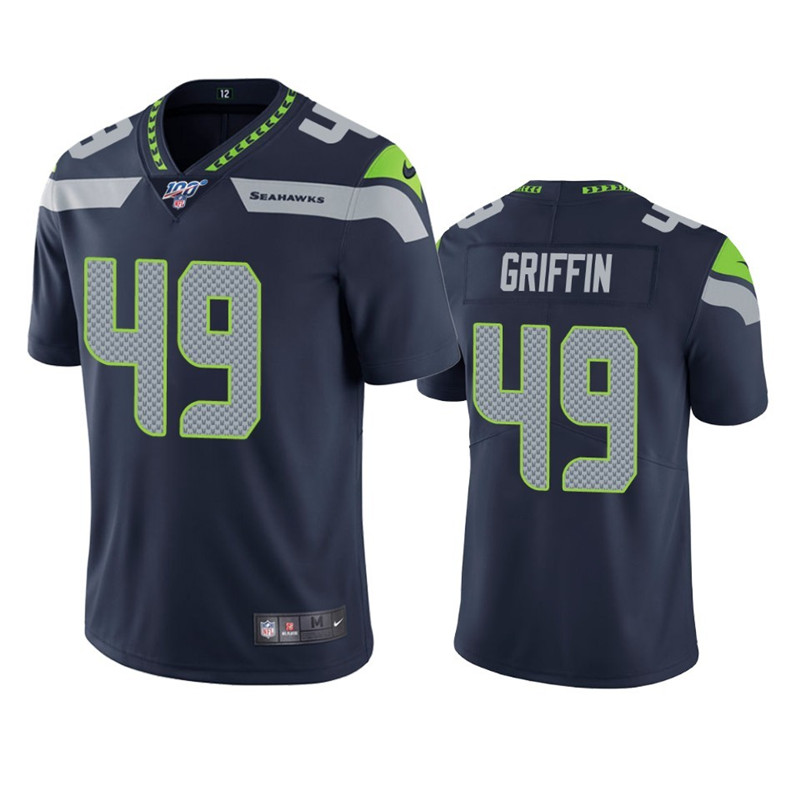 Nike Seahawks 49 Shaquem Griffin Navy 100th Season Vapor Untouchable Limited Jersey