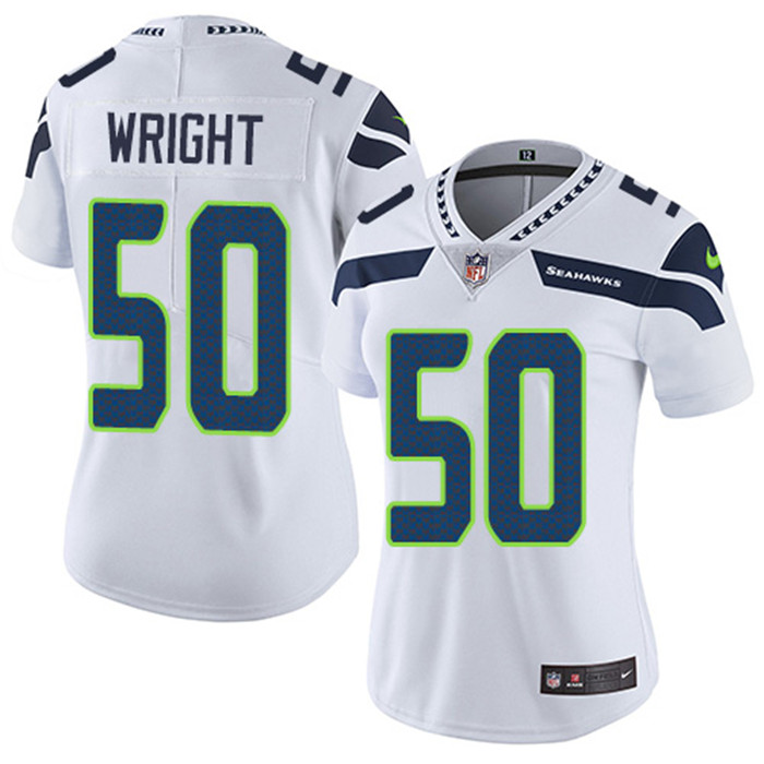  Seahawks 50 K.J. Wright White Women Vapor Untouchable Limited Jersey