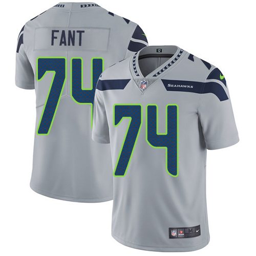  Seahawks 74 George Fant Grey Vapor Untouchable Limited Jersey