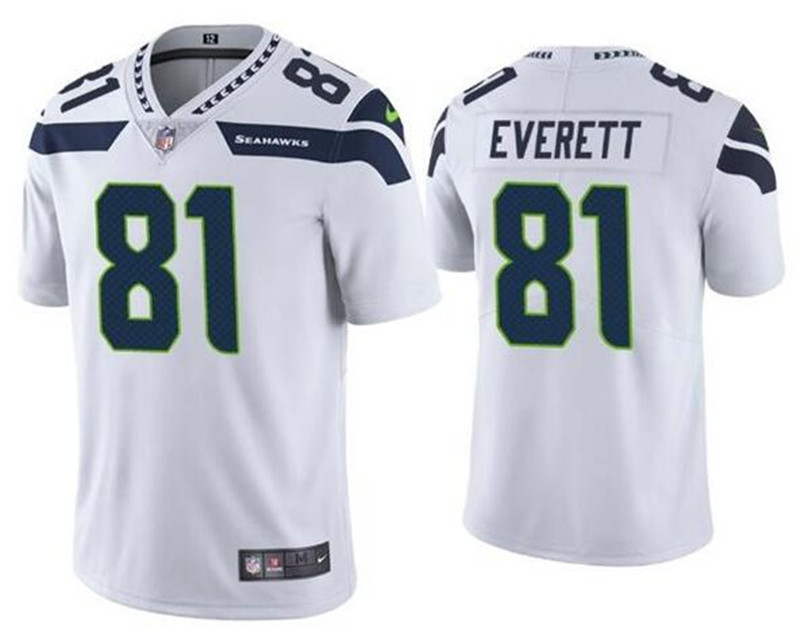 Nike Seahawks 81 Gerald Everett White Vapor Untouchable Limited Jersey