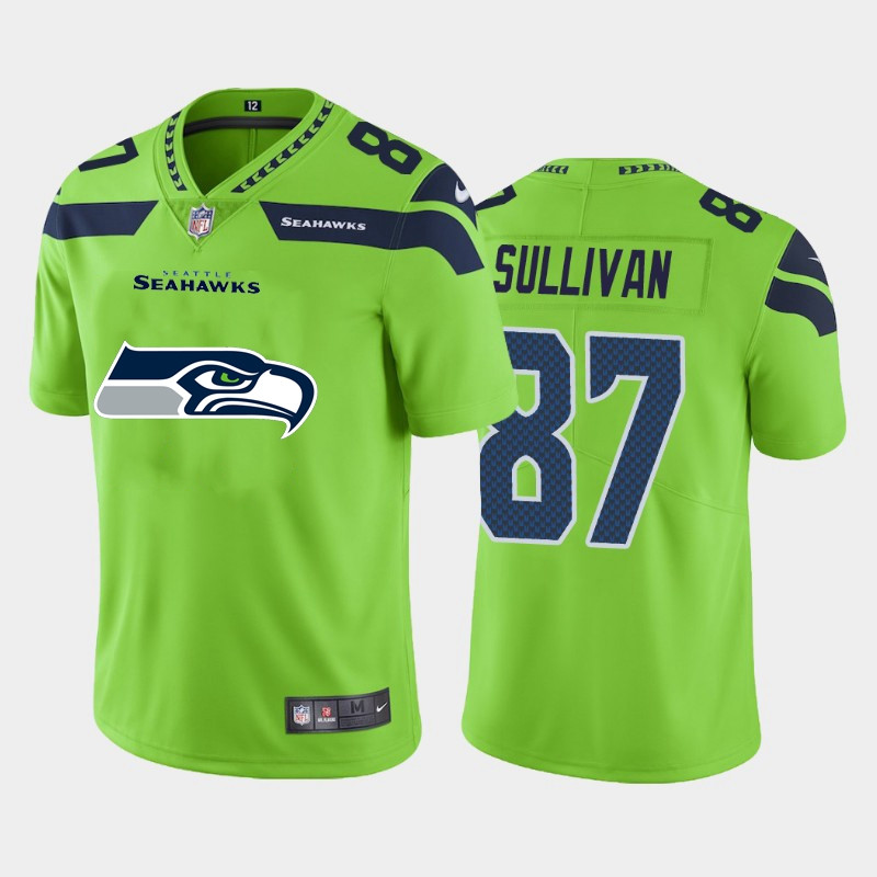 Nike Seahawks 87 Stephen Sullivan Green Team Big Logo Vapor Untouchable Limited Jersey