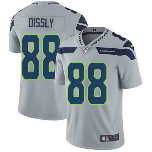  Seahawks 88 Will Dissly Grey Vapor Untouchable Limited Jersey