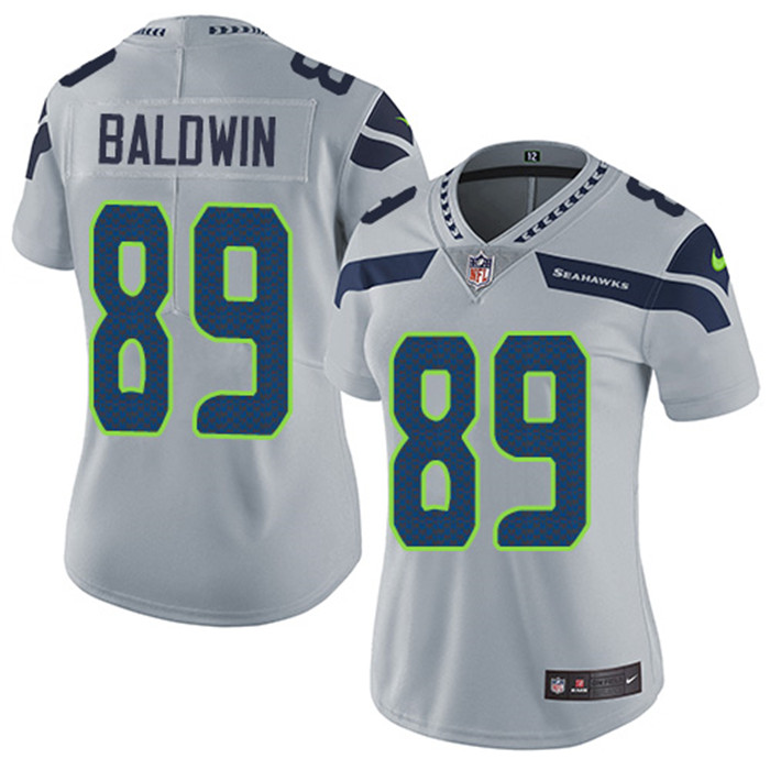  Seahawks 89 Doug Baldwin Gray Women Vapor Untouchable Limited Jersey