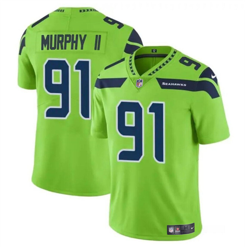Nike Seahawks 91 Byron Murphy II Green 2024 NFL Draft Vapor Limited Jersey