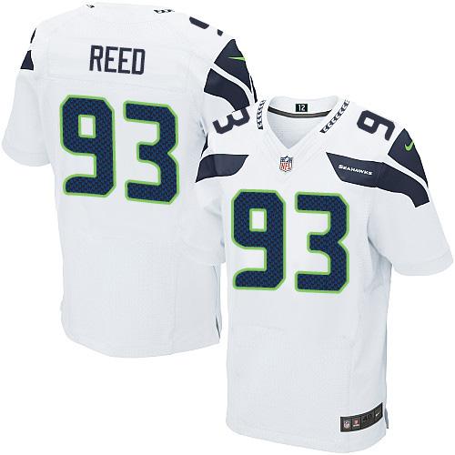  Seahawks 93 Jarran Reed White Men Stitched NFL Elite Jersey