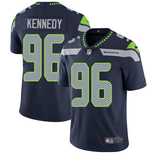  Seahawks 96 Cortez Kennedy Navy Vapor Untouchable Limited Jersey