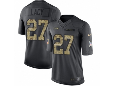  Seattle Seahawks 27 Eddie Lacy Limited Black 2016 Salute to Service NFL Jersey