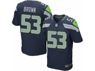  Seattle Seahawks 53 Arthur Brown Elite Steel Blue Team Color NFL Jersey