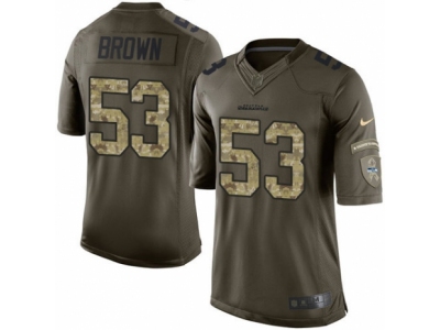  Seattle Seahawks 53 Arthur Brown Limited Green Salute to Service NFL Jersey