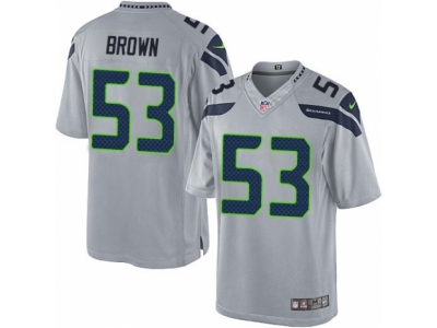  Seattle Seahawks 53 Arthur Brown Limited Grey Alternate NFL Jersey