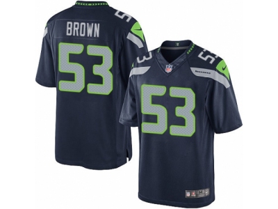  Seattle Seahawks 53 Arthur Brown Limited Steel Blue Team Color NFL Jersey