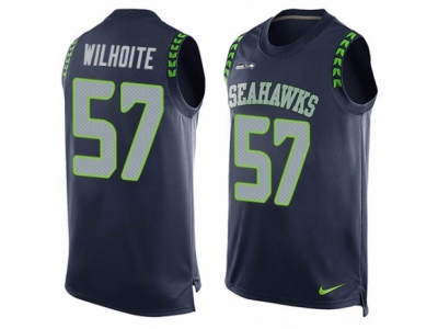  Seattle Seahawks 57 Michael Wilhoite Limited Steel Blue Player Name Number Tank Top NFL Jersey