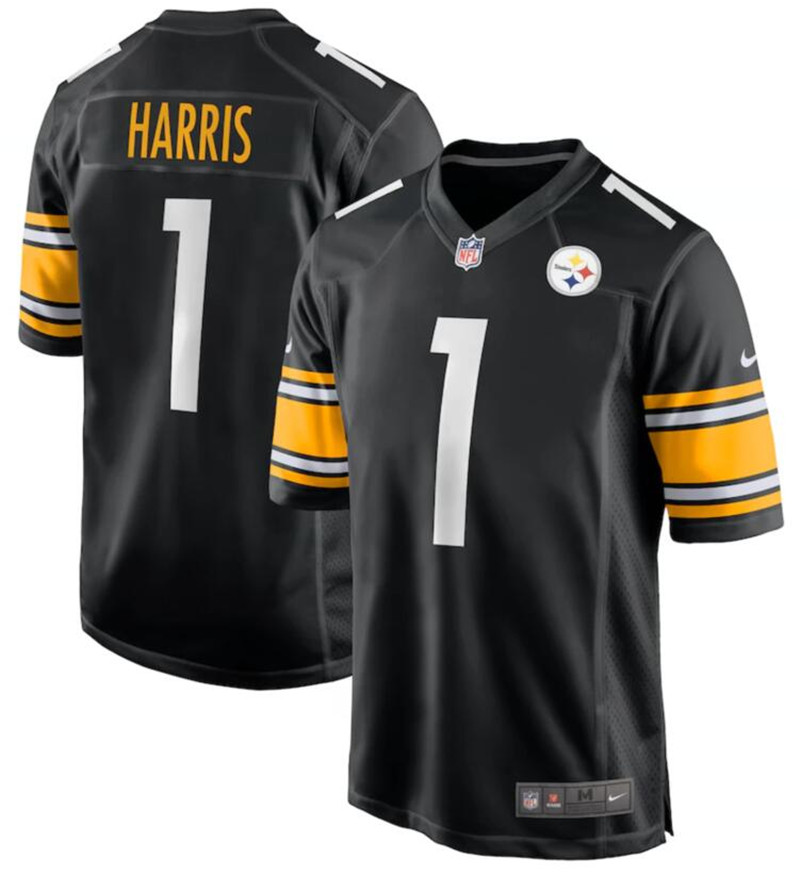 Nike Steelers 1 Najee Harris Black 2021 NFL Draft Vapor Untouchable Limited Jersey