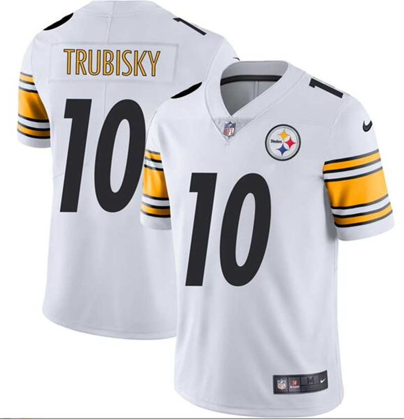 Nike Steelers 10 Mitchell Trubisky White Vapor Limited Jersey