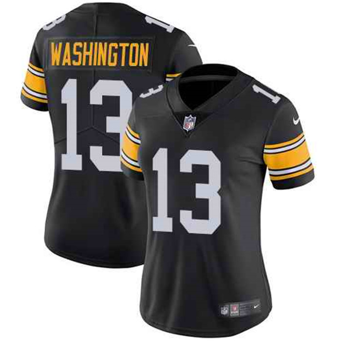  Steelers 13 James Washington Black Alternate Women Vapor Untouchable Limited Jersey