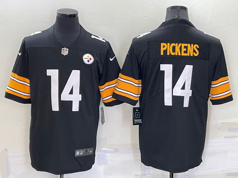 Nike Steelers 14 George Pickens Black Vapor Limited Jersey